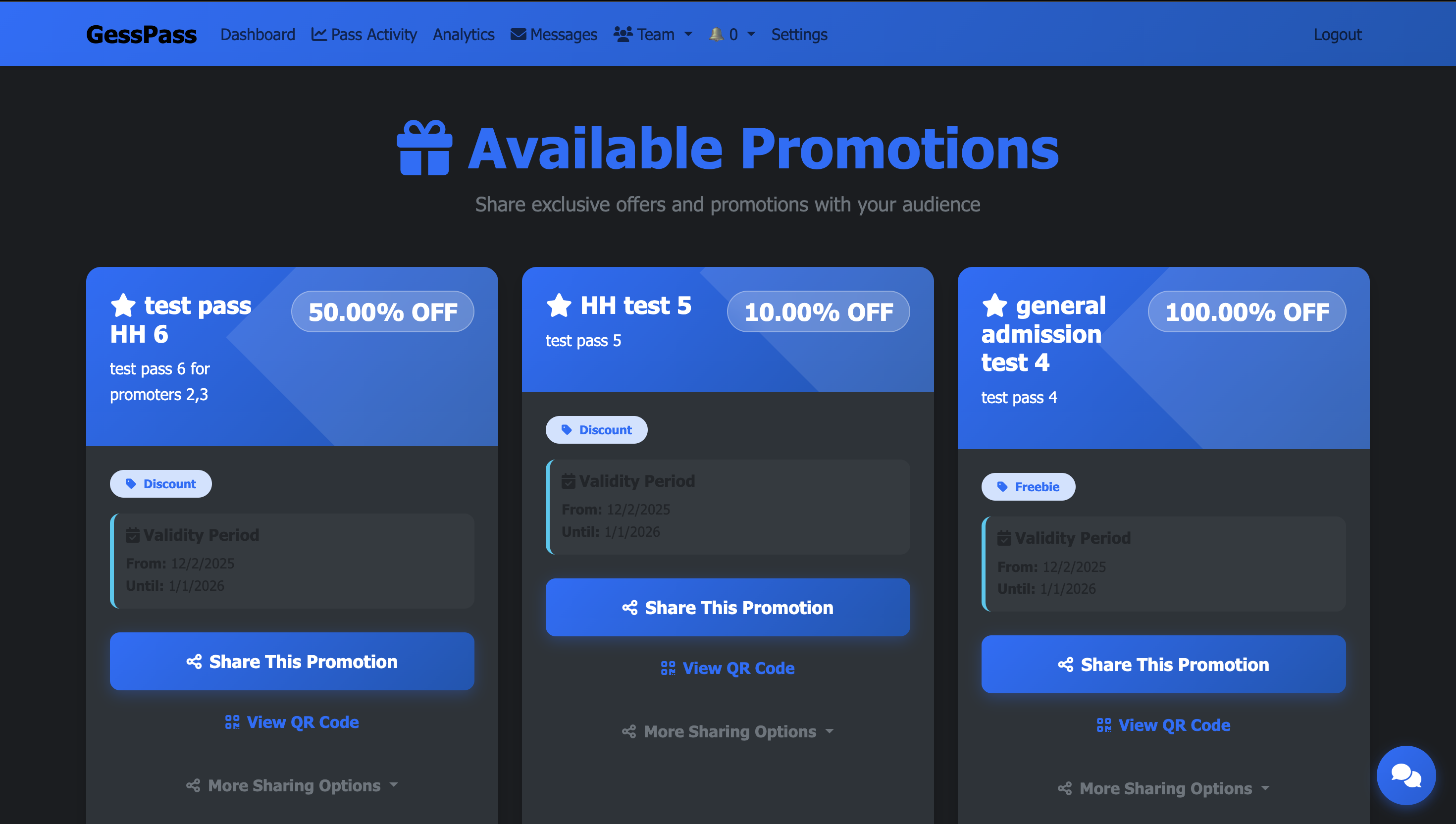 Promoter Dashboard